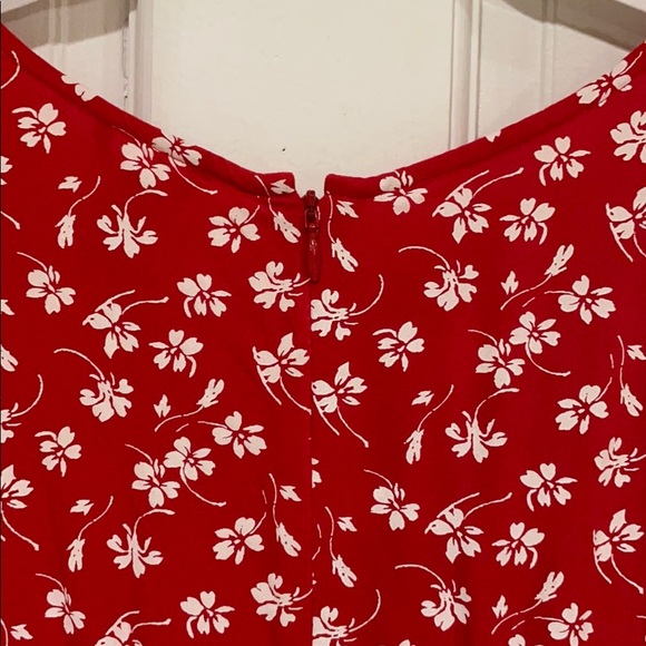 J. Crew Red Floral Wrap Dress - Picture 5 of 6